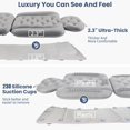 thumbnail image 4 of Almohada de baño para todo el cuerpo VOXOR para bañera con bolsa de lavandería gris, 4 of 6