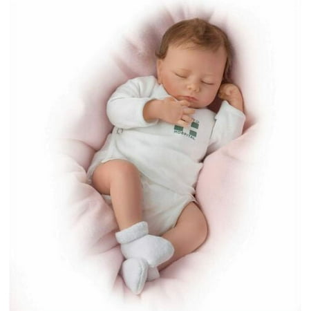 The Ashton - Drake Galleries Ashley So Truly Real® Baby Girl Doll That Breathes Touch Activated Realistic Weighted Fully Poseable with Soft RealTouch® Vinyl Skin by Artist Andrea Arcello 17"-inches