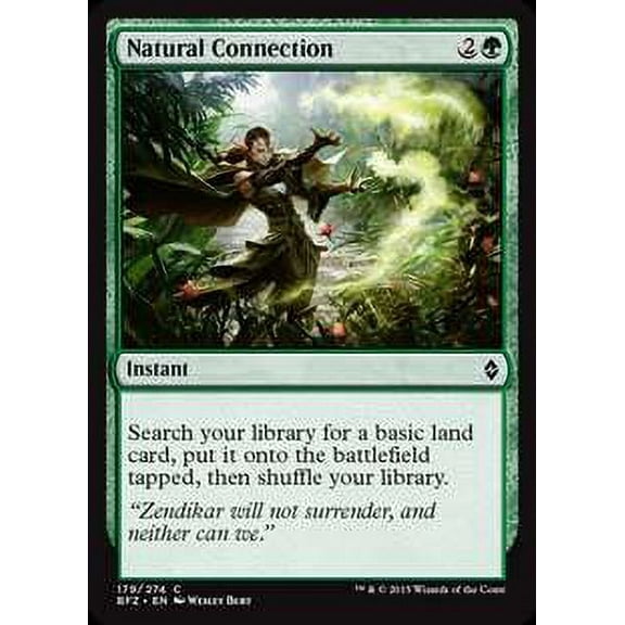 MtG Battle for Zendikar Common Natural Connection (Foil) #179