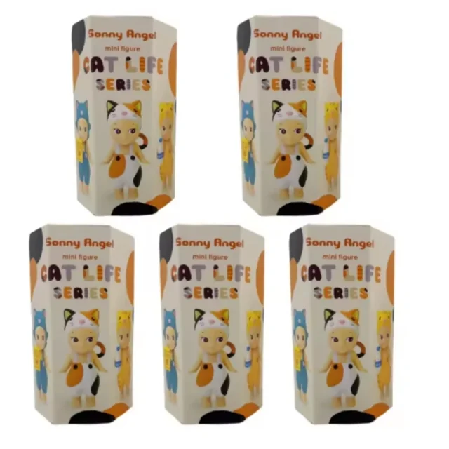 Caja aleatoria de Sonny Angel, caja ciega de gato de la serie diaria Meow Meow, adornos de figuras de Anime de escritorio para aniversario, muñeca, ju
