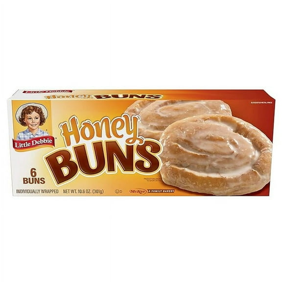 Little Debbie Honey Buns, 6 Individually Wrapped Pastries, 10.6 oz Box, Pack of 0ne (1)