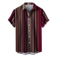 thumbnail image 2 of Vivianyo HD Short Sleeve Button Down Casual Tee for Men Summer Fashion Casual Men's Collar Printed Festival Shirt Top, 2 of 4
