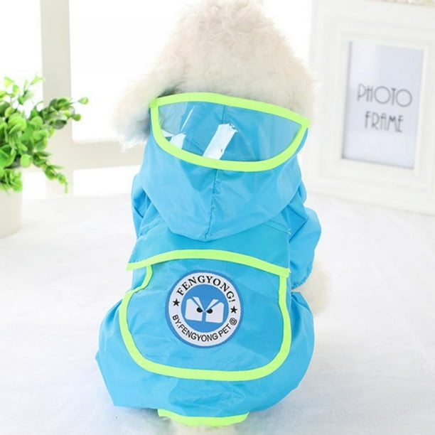 Dog Raincoat Hooded,Waterproof Dog Rain Jacket, Dog Rain Coat with