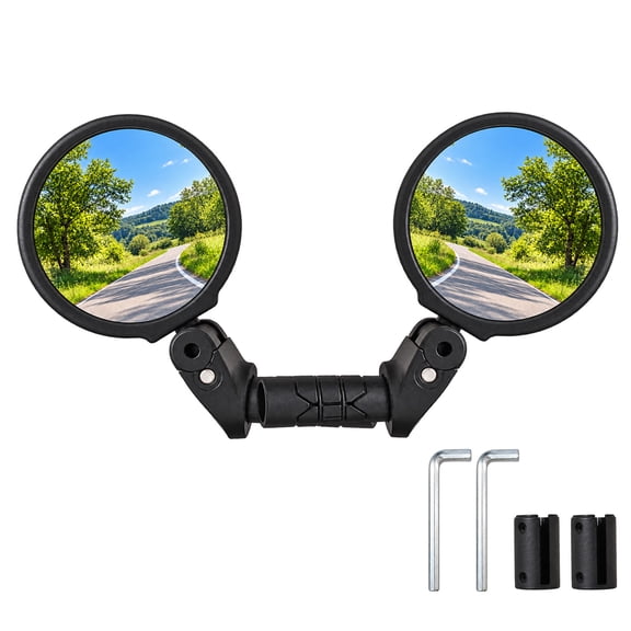 MRSXXNTY Bike Mirrors,Bike Bar End Mirror, HD Glass Convex Lens Bicycle Rearview Mirror, Safe Cycling Rearview Mirror, Easy to Install
