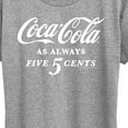 thumbnail image 3 of Coca-Cola - As Always Five Cents  - Women's Short Sleeve Graphic T-Shirt, 3 of 5