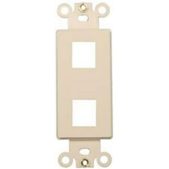 Morris Products 88124 Plaque Murale Décorateur pour Jacks et Inserts Modulaires Deux Ports Lt. Amande