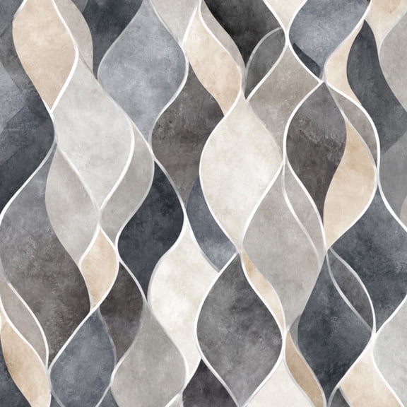 Peel and Stick Wallpaper Abstract Balanced Geometric Composition Smooth Curves Wall Mural 17.7in x 9.8ft Self Adhesive Removable Wall Paper Renter Friendly Wallpaper for Nursery Bedroom Cabinets