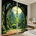 thumbnail image 2 of WNOOHIY Mountain Valley Nature Scenic View Light-filtering Curtains for Living Room Bedroom Home Decoration, Set of 2 Panels, 2 of 8