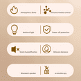 thumbnail image 2 of Aromatherapy Simulated Fireplace Flame Humidifier with Bluetooth Audio and Atmosphere Light Humidifier US Plug, 2 of 6