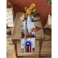 thumbnail image 4 of Table Runner Dresser Scarf 13 x 48 Inch Puerto Rico Flag Country Rustic Shabby Door Wall Graffiti Table Runners Non-Slip Heat Kitchen Dining Table Decor for Indoor Outdoor Home Party Decoration, 4 of 7