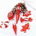 thumbnail image 4 of Christmas Candy Lollipop Ornaments - 4/6/8/12 Pcs Christmas Ball Ornaments Glitter Hanging Peppermint Candy Cane Ball Pendants for New Year Home Decor Party Supplies (Red), 4 of 9