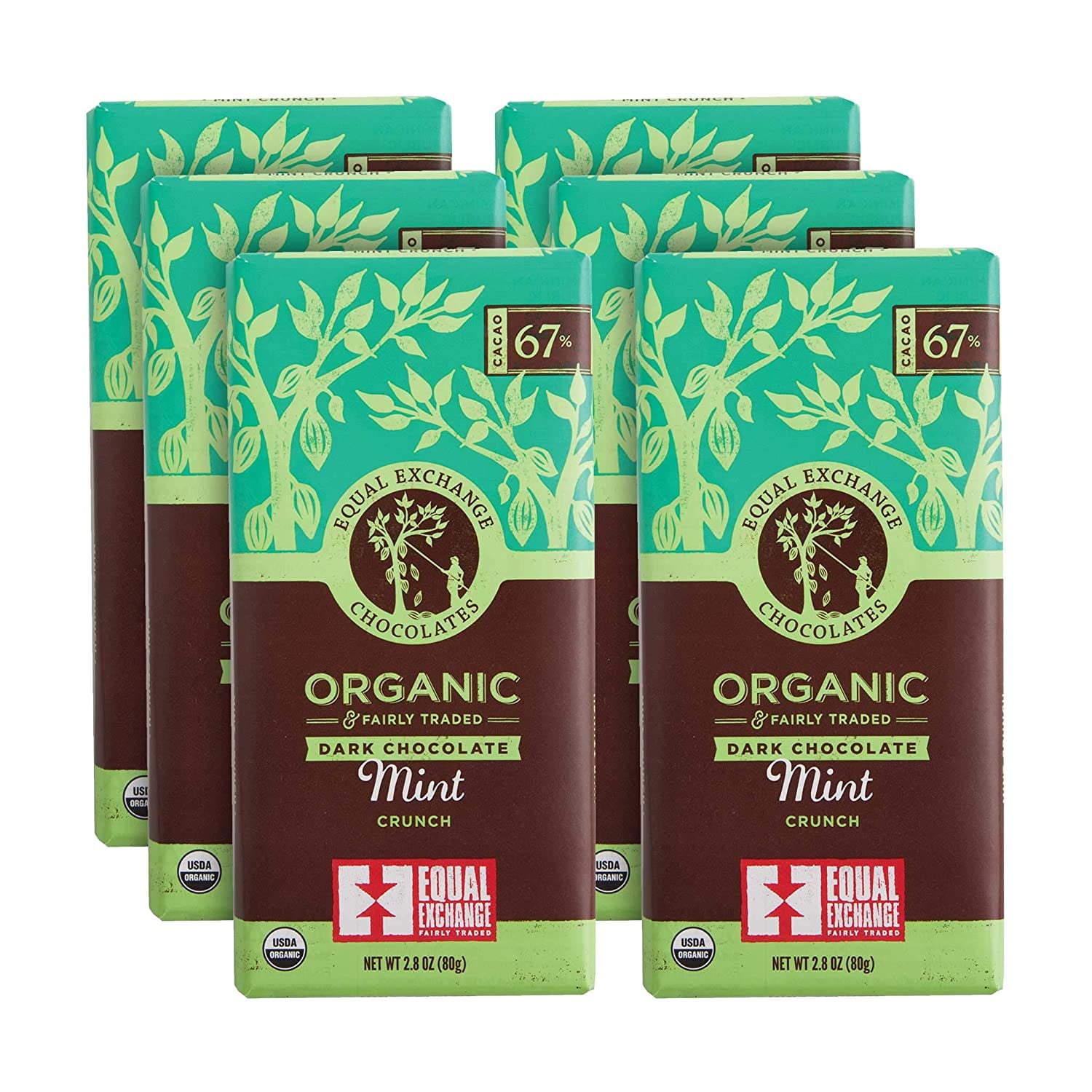 Equal Exchange Organic Mint Chocolate, 2.8Ounce (Pack of 6)