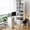 White 03, variant on Computer Desk with Rotating Desktop, 90 Degree Swivel Tabletop for Home Office, Large Working Space with Glass Door Storage Cabinets, White