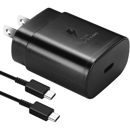 USB C Charger-25W PD Wall Charger Fast Charging for Xiaomi Redmi Note 9 5G and 4ft Type C to C Cable - BLACK (US Version With Warranty)