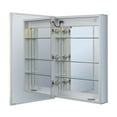thumbnail image 6 of Fine Fixtures Mirrored Aluminum Bathroom Medicine Cabinet with LED lights Left Hand Door 20x30, 6 of 13