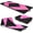 Black/Rose, variant on SolaceHue 4'x10'x 2" Gymnastics Mat, 4-Panel Folding Aerobics Exercise Mat w/Hook & Loop Fastener, Carrying Handle, Portable Tumbling Mat for Stretching Yoga Cheerleading Martial Arts