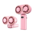 thumbnail image 2 of Yuarrent Ventilador portátil recargable con niebla ajustable de por vida, mini ventilador portátil ABS con control inteligente, ventilador de Electrodomésticos rosa, 2 of 2