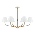 thumbnail image 4 of XAV-B9316-VG-WH Crystorama Lighting Xavier - 6 Light Chandelier-14.25 Inch Tall and 40 Inch Wide-Vibrant Gold/White Finish, 4 of 9