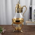 thumbnail image 3 of DOLITY Light Luxury Glass Tea Pot with Base Brewing Coffee Tea Serving Removable, 3 of 9