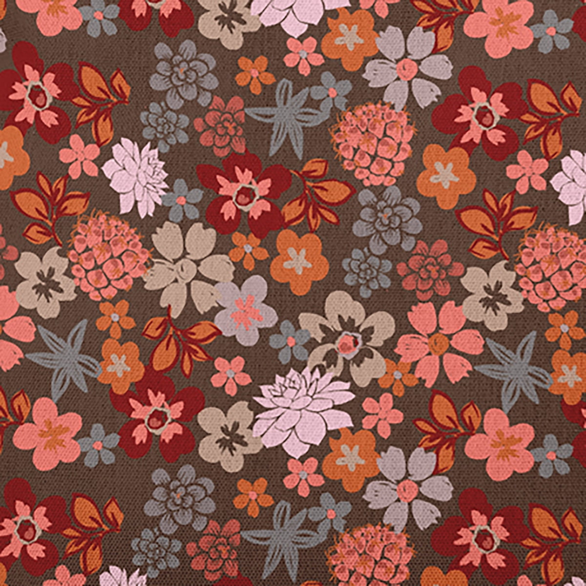 20" x 14" Simply Daisy Succulent Garden Polyester Accent Pillow, Brown Qty 1