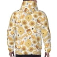 thumbnail image 3 of Bingfone Honey Honeycomb Men's Drawstring Hoodie Long Sleeve Pocket Sweatshirts-Large, 3 of 6