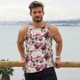 thumbnail image 6 of Rateoe Rose Flowers Pattern Sleeveless Gym Shirt Muscle Tee Breathable Workout Shirt Slim-Fit Tank Quick Dry Fit Muscle Tank Top Bodybuilding Sleeveless T Shirt-Medium, 6 of 7