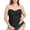 Black, variant on Women's Twist Swimsuit Top Molded Cups Bathing Suits Swimsuit Tummy Control Tankini Top Only , Removable Straps