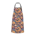 thumbnail image 2 of Lsque Skull daisy colorful Waterproof Apron Chef Aprons for Men Heavy Duty Chemical Work Apron Extra Long Grilling Aprons with Adjustable Bib Apron, 2 of 9