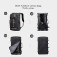 thumbnail image 4 of WITZMAN Travel Backpack for Men Large Canvas Backpack Luggage Carry on Duffel Bag A519-1 Black, 4 of 9