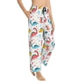 thumbnail image 2 of Naloa Dinosaur Print Women’s Ultra-Soft Comfy Pajama Lounge Pants with Pockets & Drawstring, 2 of 8