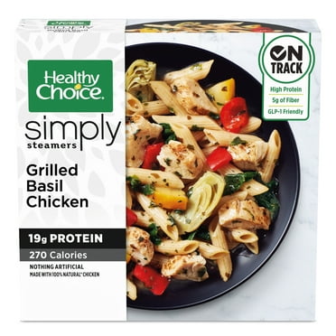Healthy Choice Simply Steamers Grilled Basil Chicken, Frozen Meal, 9.9 oz Bowl (Frozen)