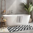 thumbnail image 2 of Black and White Wavy Checkerboard Pattern Kitchen Rug Mat,Kitchen Runner Rugs Non Skid Washable,Decorative Kitchen Floor Mats for Kitchen,Sink,Laundry,17"x47.2", 2 of 7