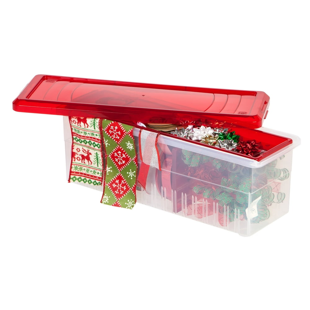 IRIS USA Craft Storage Box, 3 Pack, Red