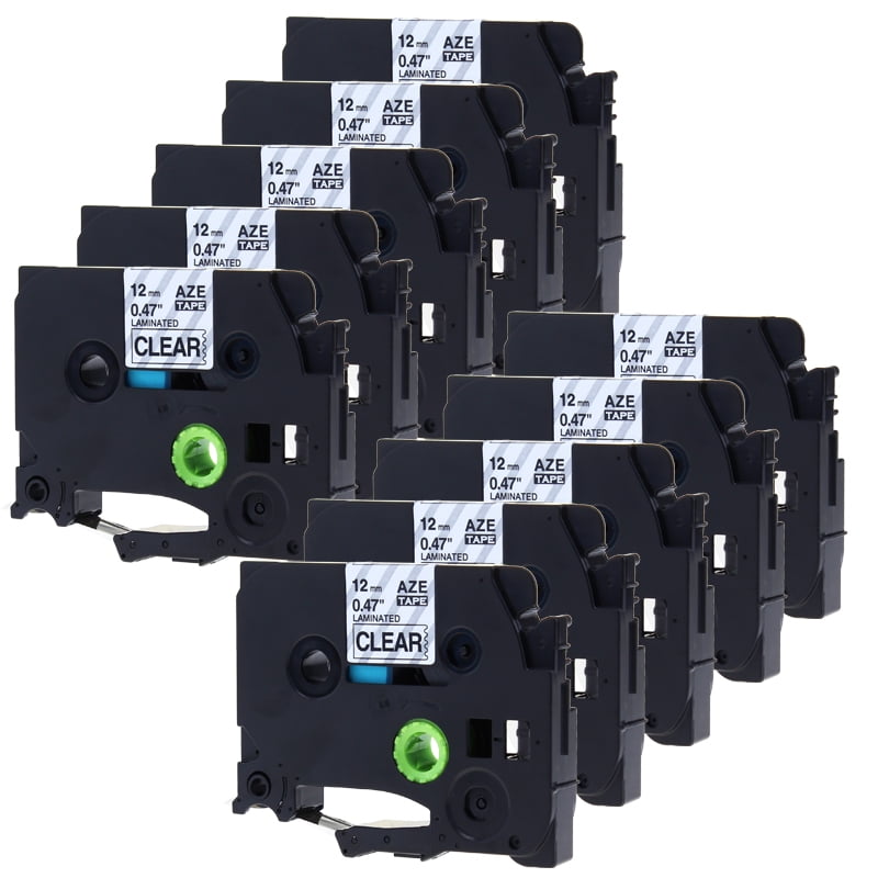 Label KINGDOM Replace TZe131 Tze-131 TZ131 Laminated Tape Compatible for Brother P-Touch Label Maker, 1/2 Inch x 26.2 Feet, 10 Pack