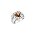 thumbnail image 3 of RYLOS Mens Rings Sterling Silver Designer Round Gemstone &  Sparkling Diamond Ring Tiger Eye November Birthstone Rings For Men, Men's Rings, Silver Rings, Sizes 8 - 13, 3 of 7