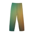 thumbnail image 3 of Lsque Orange To Teal Gradient Print Men's Pajama Pants, Lounge Pant - Comfortable Home Wear,Elastic Waistband, Stylish Design-Small, 3 of 9