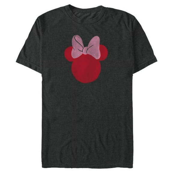 Disney Minnie Mouse Head Ears Bow Distressed Retro Vintage - Short Sleeve Blended T-Shirt for Adults - Customized-Dark Heather