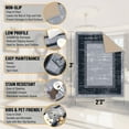 thumbnail image 3 of Ottomanson Border Indoor Doormat 2'3" x 3' - Non Slip Low Pile Area Rug for Entryway, Gray/Navy, 3 of 11
