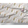 thumbnail image 2 of Soimoi White Cotton Poplin Fabric Text & Peanut Butter Food Print Fabric by Yard 56 Inch Wide, 2 of 3