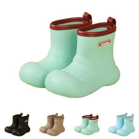 Shadoumai Toddler Rain Boots Waterproof Mud Non- Rubber Rainboots Kids Outdoor Seamless School Fishing Ankle Shoes