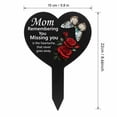 thumbnail image 2 of Metal Cemetery Memorial Plaque, Fathers Day Grave Decorations, Memorial Garden Stake, in Loving Memory, 9X6 Inch Waterproof Black Metal Grave Marker, Sentimental Funeral Tribute, 2 of 8