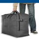 thumbnail image 2 of Bolsa de lona grande, impermeable, bolsa de almacenamiento para fines de semana, viajes, camping, mudanzas, 120L-Gris Oscuro, 2 of 4