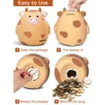 thumbnail image 5 of Cow Piggy Bank for Kids Adults, Cash Box, Unbreakable Coin Box for Boys Kids, Cute Animal Coin Money Bank Birthday Girls Adults, Coin Saving Boxes Room Decor, Brown, 5 of 8