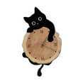 thumbnail image 3 of CoudarTitie Cat Shaped Hanging Wall Clock with Swinging Tail Cute Stylish Modern Non Ticking Style A, 3 of 9