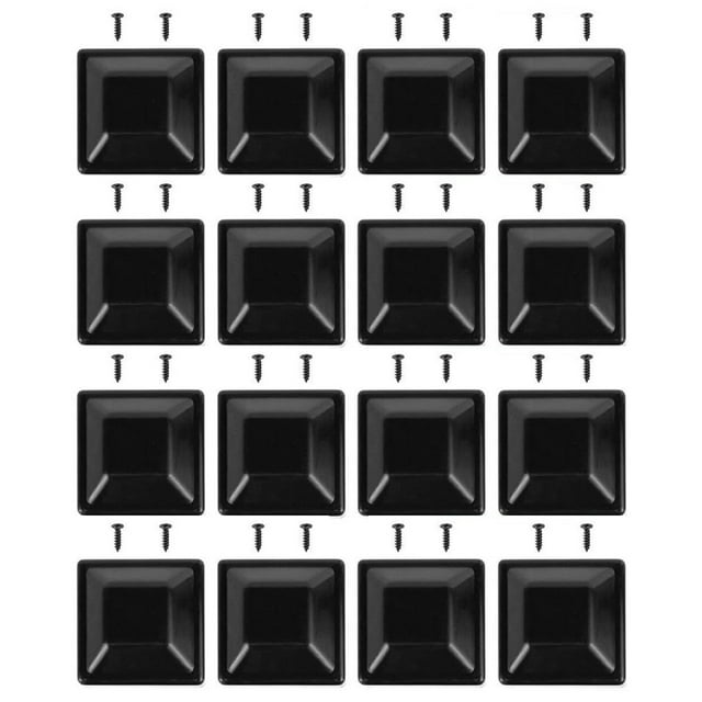 relayinert Black Fence Post Caps Fence With Durable And Stylish Post Caps Enhances Outdoor Living Caps Post 16 pieces 1Set