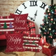 thumbnail image 2 of Christmas Pillow Covers 18×18 Inch Set of 4 Merry Christmas Happy New Year Farmhouse Decorative Pillow Covers Holiday Rustic Pillow Case for Sofa Christmas Decorations (Dear Deer, 18" x 18"), 2 of 6