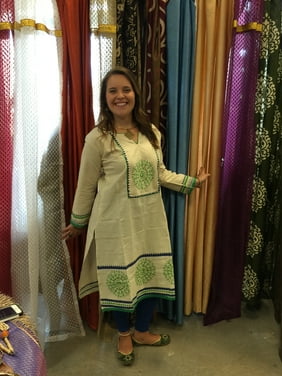 Mogul Women's Long Kurti Ethnic Cotton Indian Tunic Caftan Dress