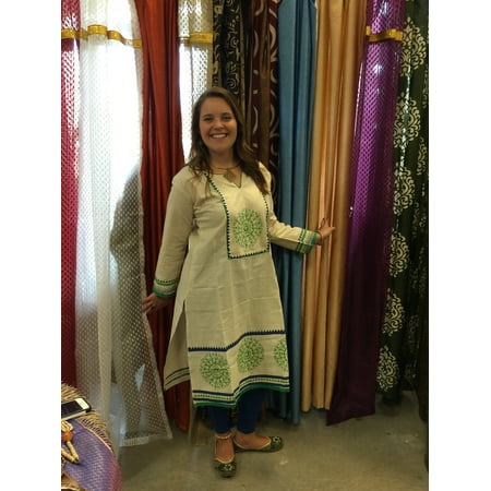 - Mogul Women's Long Kurti Ethnic Cotton Indian Tunic Caftan Dress