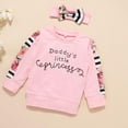 thumbnail image 6 of Styles I Love Baby Toddler Girls Daddy's Little Princess Flower Long Sleeve Top and Pants, Headband 3pcs Cotton Outfit (90/12-18 Months), 6 of 10