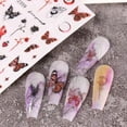 thumbnail image 3 of 20 hojas de pegatinas para uñas de mariposa, accesorios para decoración de uñas, varios colores, 10,5*8cm, 3 of 5